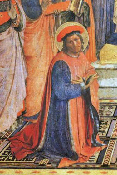 Cosimo di Giovanni de Medici, the Elder,  ca. 1438-1440 (Fra Angelico)  (ca. 1395-1455) detail from San Marco Altarpiece, Museo San Marco  Florence 