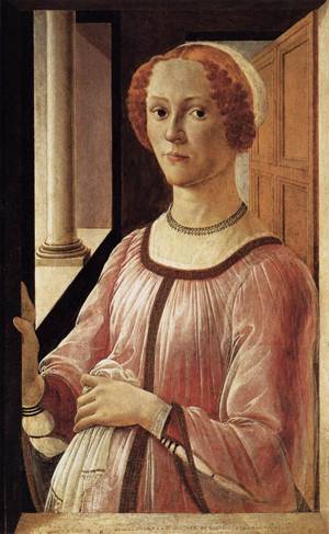 A Lady, ca. 1473 (Sandro Botticelli)      (1445-1510) Victoria and Albert Museum,  London      