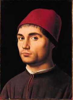 A Man, possibly a Self Portrait (Antonello da Messina) (1430-1479)   The National Gallery, London