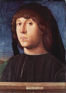 A Man (Antonello da Messina)     (1430-1479)            Gemaldegalerie, Berlin