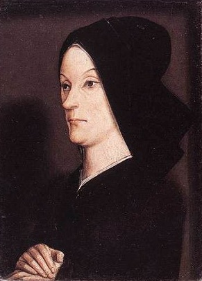 Jeanne de Laval, 1474, Matheron Diptych (Nicolas Froment) (ca. 1435-1486)   Musée du Louvre, Paris   