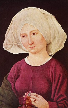 A Young Woman, ca. 1475 (Martin Schongauer) (1450-1491)   Heinz Kisters Foundation, Kreuzlingen, Switzerland