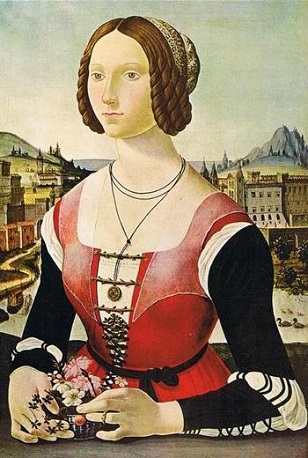 A Young Lady, ca. 1480 (Unknown Artist, possibly Lorenzo di Credi) (ca. 1459-1537)   Location TBD