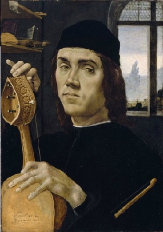 A Musician, ca. 1487 (attributed to Filippino Lippi) (ca. 1457-1504)  National Gallery of Ireland, Dublin,  NGI470