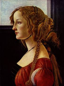 Simonetta Vespucci, ca. 1480 posthumous  (Sandro Botticelli) (1445-1510)   Location TBD