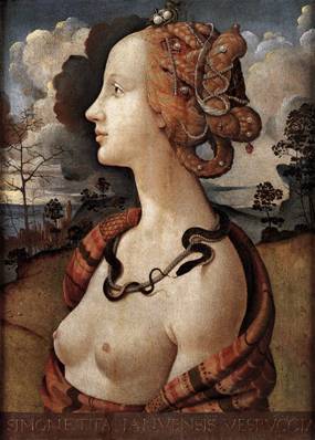 Simonetta Vespucci,  ca. 1475-1480 (Piero di Cosimo) (1462-1521)   Musee Conde Chantilly 