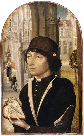 Young Man Holding a Book, ca. 1485 (Master of the View of Saint-Godule)   (fl. 1485) The Metropolitan Museum of Art, New York, NY 