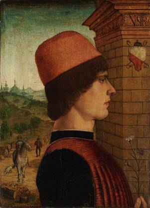 A Man, possibly Matteo di Sebastiano di Bernardino Gozzadini, ca. 1485-1494  (attributed to  Maestro delle Storie del Pane) The Metropolitan Museum of Art, New York, NY,    1975.1.95, 96