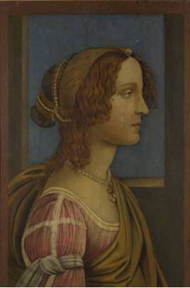 A Young Lady, ca. 1480-1490  (follower of Sandro Botticelli) (ca. 1445-1510) National Gallery, London  2082