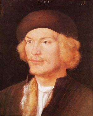 Young Man 1507  by Albrecht Durer 1471-1528 Kunsthistorisches Museum GG 849