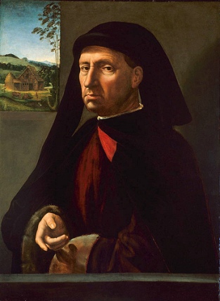 A Gentleman, ca. 1505 (Ridolfo Ghirlandaio) (1483-1561) AIC 1933.1009   
