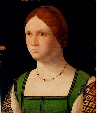 A Young Woman, ca. 1500 (attrib. Francesco Pietro Bissolo)    (1478-1554) Los Angeles County Museum of Art, CA 53.28.17 