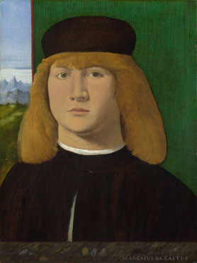 A Young Man “1495-1500” (Marco Basaiti) (1470-1530) National Gallery, London 2498   