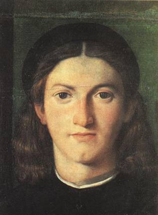 A Young Man, ca. 1505 (Lorenzo Lotto) (1480-1556) Uffizi          
