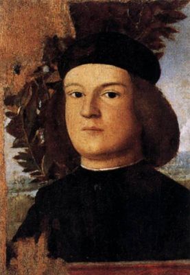 A Young Man ca. 1505 Marco Basaiti 1470-1530 Museo Correr Venice 