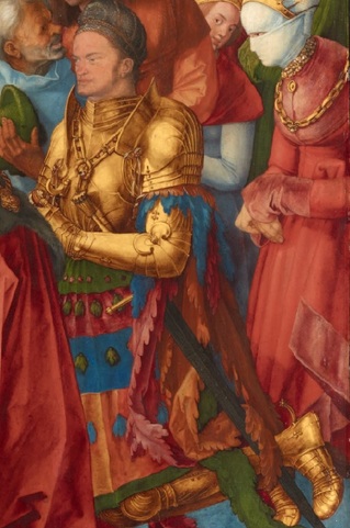 Man in Armour 1511 detail from Landauer Altar by Albrecht Durer 1471-1528