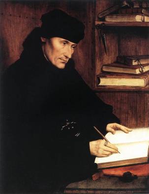 Erasmus of Rotterdam, ca. 1517  (Quentin Matsys) (1466-1560) Galleria Borghese, Roma          