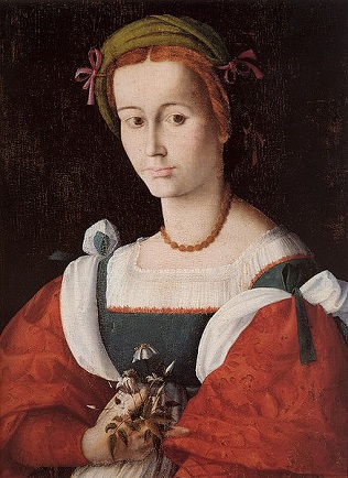 A Lady with a Nosegay, ca. 1525 (Bacchiacca) (1494-1557)  Isabella Stewart Gardner Museum, Boston 