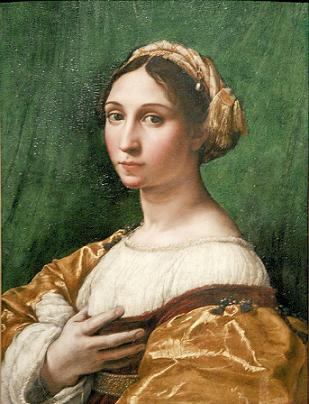 A Young Woman, ca. 1520 (attributed to workshop of Raphael) (1483-1528)  Location TBD