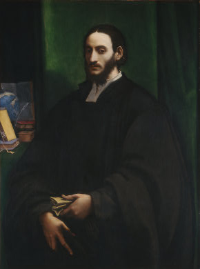 A Man (Humanist),  ca. 1520  (Sebastiano del Piombo) (1485-1547) National Portrait Gallery, London 1961.9.38     