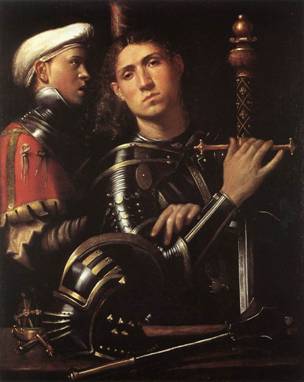 A Warrior with Equerry, ca.  1518-522 (Cavazolla) (1486-1522) Galleria degli Uffizi, Firenze