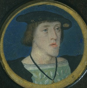 Charles V, ca. 1525  (Lucas Horenbout) (1490-1544) Victoria and Albert Museum, London   P.22-1942  