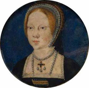 Mary Tudor, ca. 1521-1525 during engagement to Charles V (attributed to  Lucas Horenbout) (1490-1544)  National Portrait Gallery, London 6453   