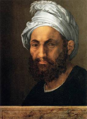 Michelangelo at 47 years old ca. 1522  Baccio Bandinelli 1488-1560 Musée du Louvre Paris artist sculptor turban artist