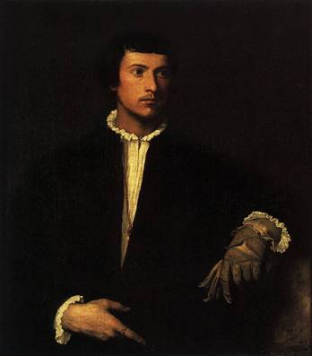 A Man, 1520-1522 (Titian) (1488-1576)   Musée du Louvre, Paris    