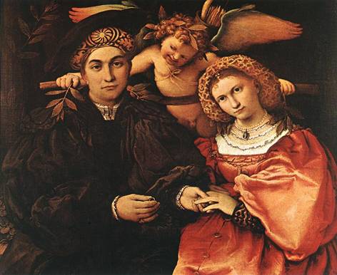 Messer Marsilio and his Wife, ca. 1523 (Lorenzo Lotto) (1480-1556) Museo del Prado, Madrid      