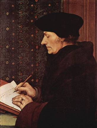 Erasmus, ca. 1523   (Hans Holbein the Younger) (1497-1543)       Musée du Louvre, Paris           
