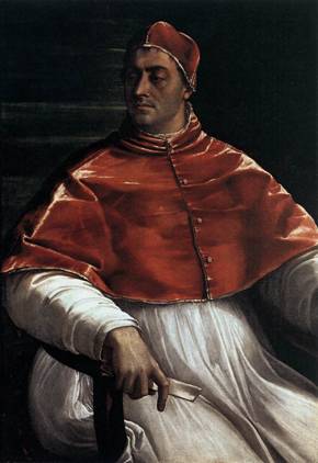 Pope Clement VII, papacy 1523-1534, ca. 1526 (Sebastiano del Piombo)  (1485-1547) Museo di Capodimonte, Napoli  