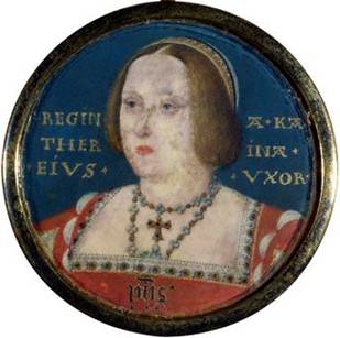 Catherine of Aragon, ca. 1525  (attributed to Lucas Horenbout) (1490-1544) National Portrait Gallery, London  4682 