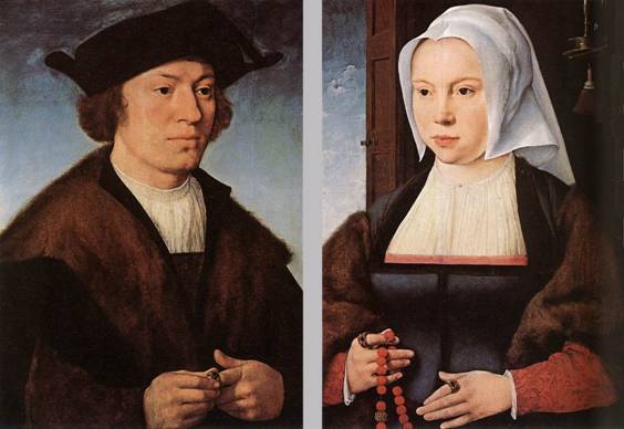 A Man and Woman ca. 1527   (Joos van Cleve) (1485-1541) Galleria degli Uffizi, Firenze    