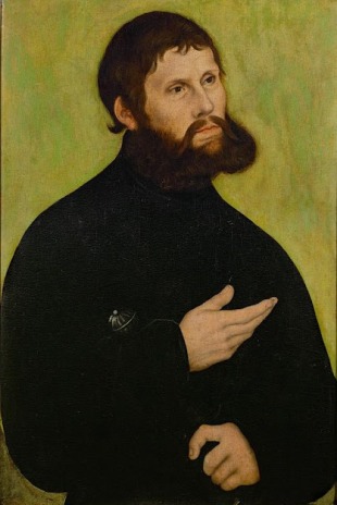 Martin Luther, 1521-1522  (Lucas Cranach the Elder) (1472-1553)  Staatliche Kunstsammlungen, Weimar 