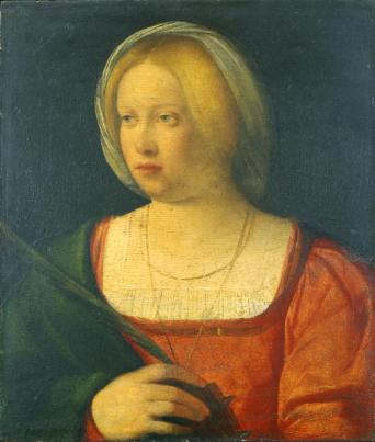 A Woman as St. Catherine, ca. 1525 (Pietro degli Ingannati) (fl. 1529-1547) Location TBD