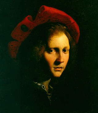 A Young Man with a red hat, ca. 1525 (Girolamo da Carpi) (1501-1556)   Location TBD    