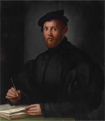 A Young Bearded Man with Book, ca. 1525 (attributed to Agnolo Bronzino) (1503-1572)  Christie