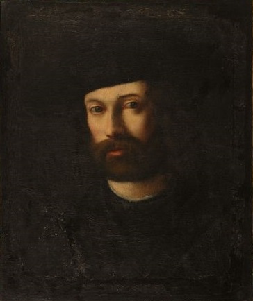 A Man, ca. 1530 (attributed to Giovanni de Busi, Il Cariani) (ca. 1485-1547)  Fogg Art Museum, Harvard University, Cambridge, MA, 1932.67
