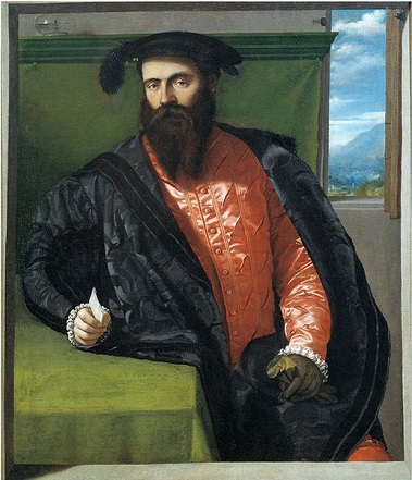 A Man with a Letter, ca. 1538 (Moretto da Brescia) (1498-1554)  Pinacoteca Civica Tosio  Martinengo, Brescia 
