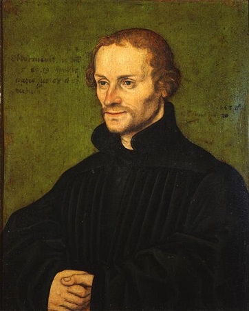 Philip Melanchthon, 1532 (Lucas Cranach the Elder) (1472-1553)  Staatliche Kunstsammlungen Dresden,  Gal. Nr. 1919 