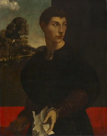 A Young Man with a Letter, ca. 1530 (follower of Dosso Dossi)  (ca. 1490-1542) Cleveland Museum of Art, OH 1916.803 