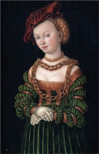 Young Woman  ca 1530 by Lucas Cranach the Elder 1472-1553 Location TBD 