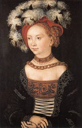 Sibylle of Saxony ca. 1530  Lucas Cranach the Elder 1472-1553    Galleria degli Uffizi Firenze