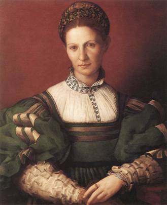 A Lady in Green, ca.  1530-1532 (Agnolo Bronzino) (1503-1572)   The Royal Collection, Windsor      