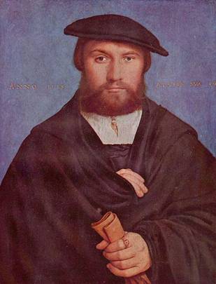 A Wedigh Merchant from Cologne, 1533   (Hans Holbein the Younger) (1497-1543)Staatliche Museen zu , Berlin,  Gemäldegalerie