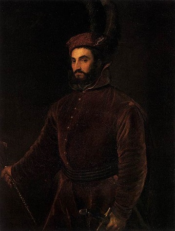 Ippolito dei Medici, ca. 1534  (Titian) (1488-1576)   Palazzo Pitti, Galleria Palatina, Firenze  