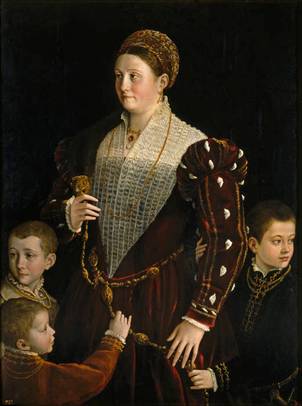 Camilla Gonzaga and children, ca. 1535-1537 (Parmigianino) (1503-1540)  Museo del Prado, Madrid   P00280 
