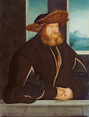  A Man, 1537   (Christoph Amberger) (1505-1562)Liechtenstein Museum, Wien  GE705 