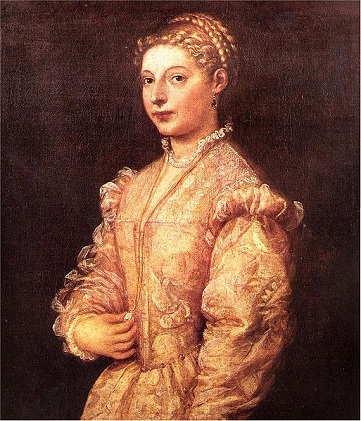 Lavinia, daughter of the artist, ca. 1545 (Titian Vecelli) (ca. 1488-1576)   Museo di Capodimonte, Napoli 